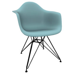 Vitra Eames DAR 43cm Armchair Ice Grey / Black